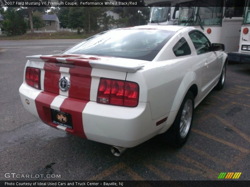 Performance White / Black/Red 2007 Ford Mustang V6 Premium Coupe