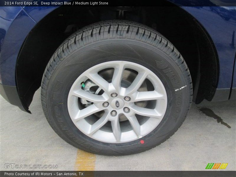 Deep Impact Blue / Medium Light Stone 2014 Ford Edge SE