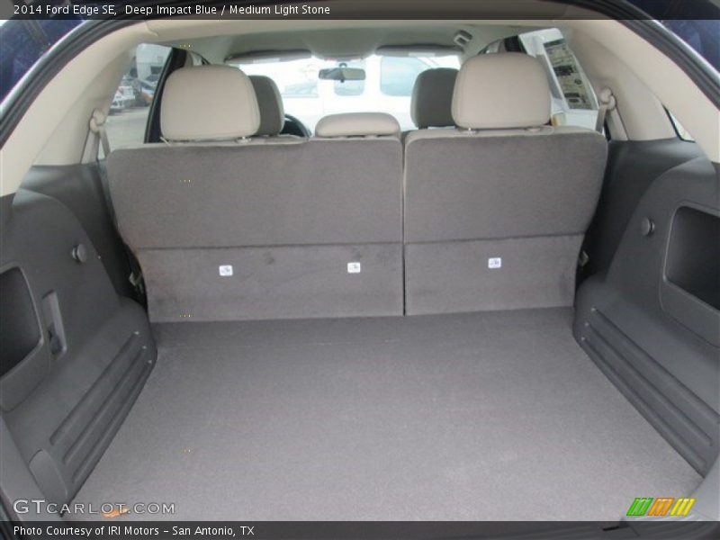 Deep Impact Blue / Medium Light Stone 2014 Ford Edge SE