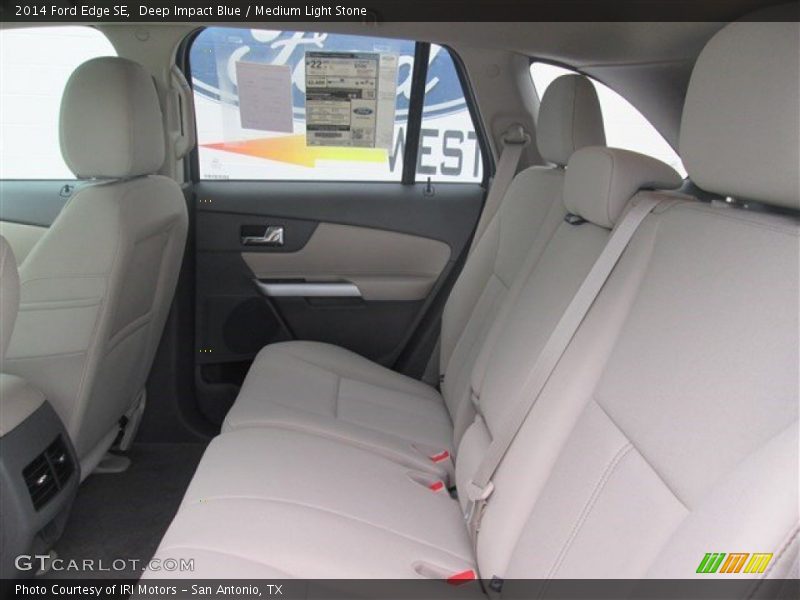 Deep Impact Blue / Medium Light Stone 2014 Ford Edge SE