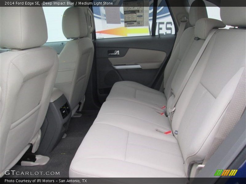 Deep Impact Blue / Medium Light Stone 2014 Ford Edge SE