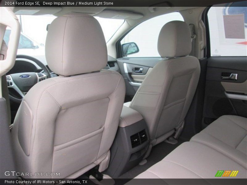 Deep Impact Blue / Medium Light Stone 2014 Ford Edge SE