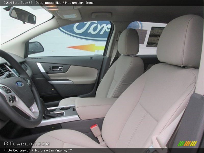 Deep Impact Blue / Medium Light Stone 2014 Ford Edge SE