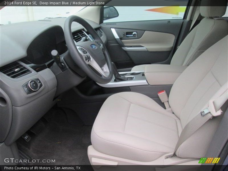 Deep Impact Blue / Medium Light Stone 2014 Ford Edge SE