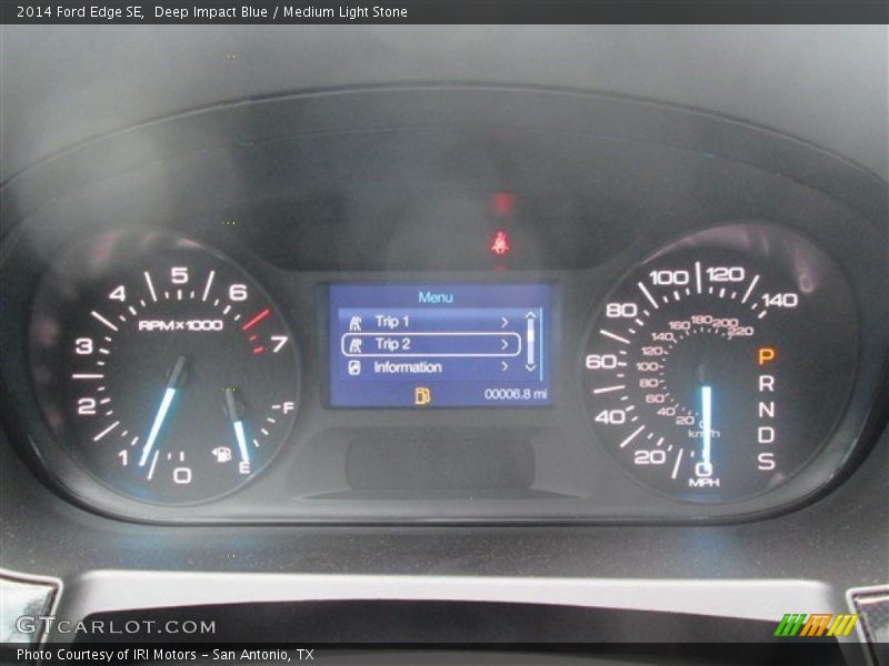 Deep Impact Blue / Medium Light Stone 2014 Ford Edge SE