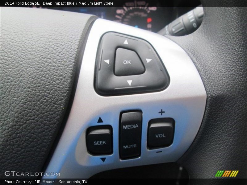 Deep Impact Blue / Medium Light Stone 2014 Ford Edge SE