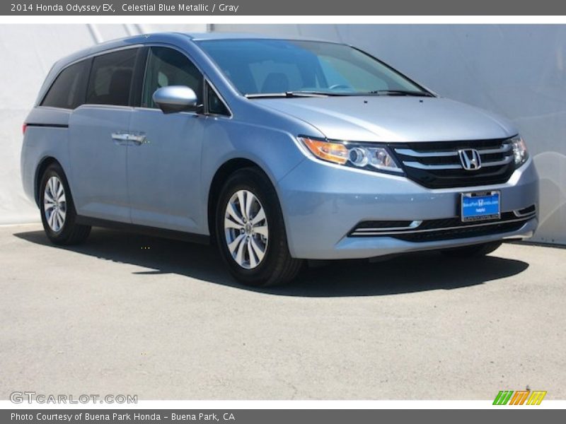 Celestial Blue Metallic / Gray 2014 Honda Odyssey EX