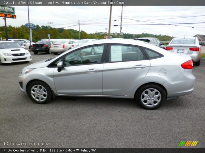 Ingot Silver Metallic / Light Stone/Charcoal Black Cloth 2011 Ford Fiesta S Sedan