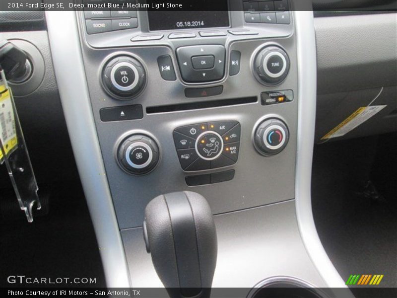 Deep Impact Blue / Medium Light Stone 2014 Ford Edge SE