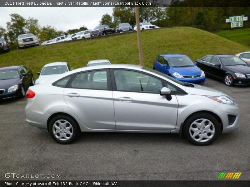 Ingot Silver Metallic / Light Stone/Charcoal Black Cloth 2011 Ford Fiesta S Sedan