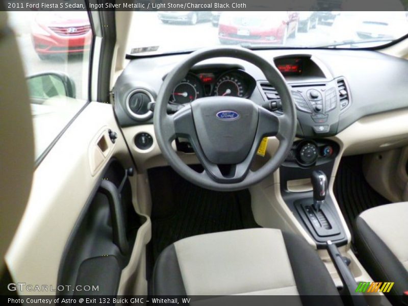 Ingot Silver Metallic / Light Stone/Charcoal Black Cloth 2011 Ford Fiesta S Sedan