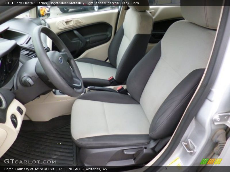 Ingot Silver Metallic / Light Stone/Charcoal Black Cloth 2011 Ford Fiesta S Sedan