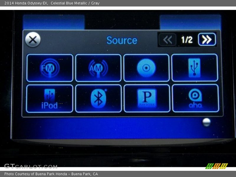 Celestial Blue Metallic / Gray 2014 Honda Odyssey EX