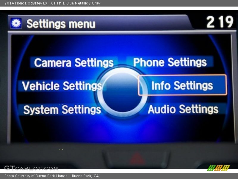 Celestial Blue Metallic / Gray 2014 Honda Odyssey EX