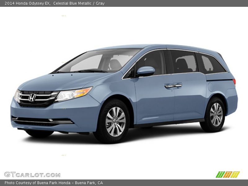 Celestial Blue Metallic / Gray 2014 Honda Odyssey EX