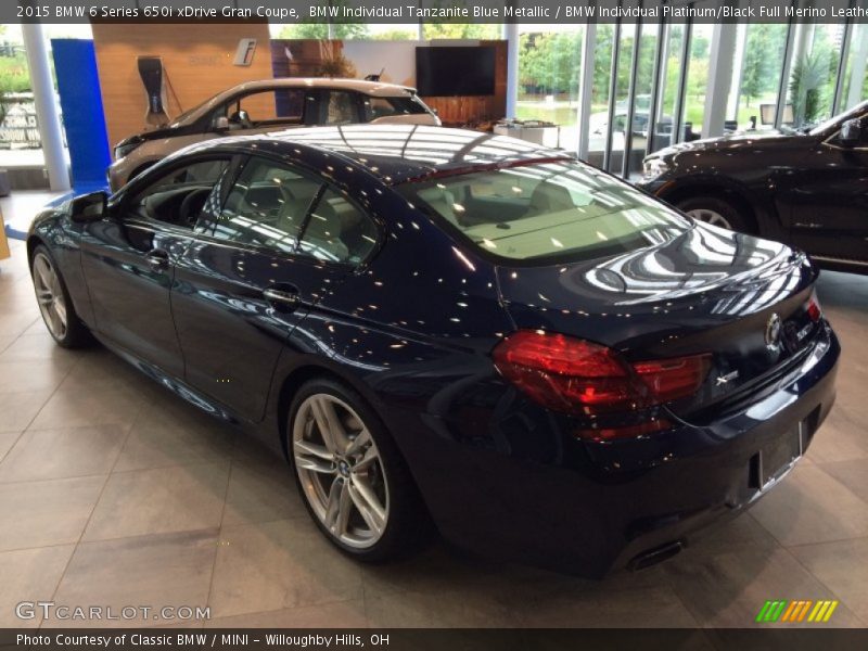 BMW Individual Tanzanite Blue Metallic / BMW Individual Platinum/Black Full Merino Leather 2015 BMW 6 Series 650i xDrive Gran Coupe