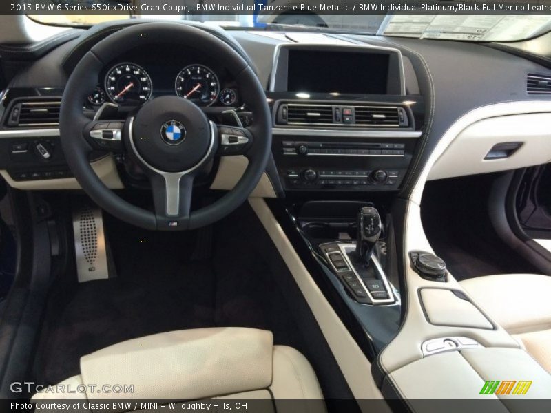 BMW Individual Platinum/Black Full Merino Leather Interior - 2015 6 Series 650i xDrive Gran Coupe 