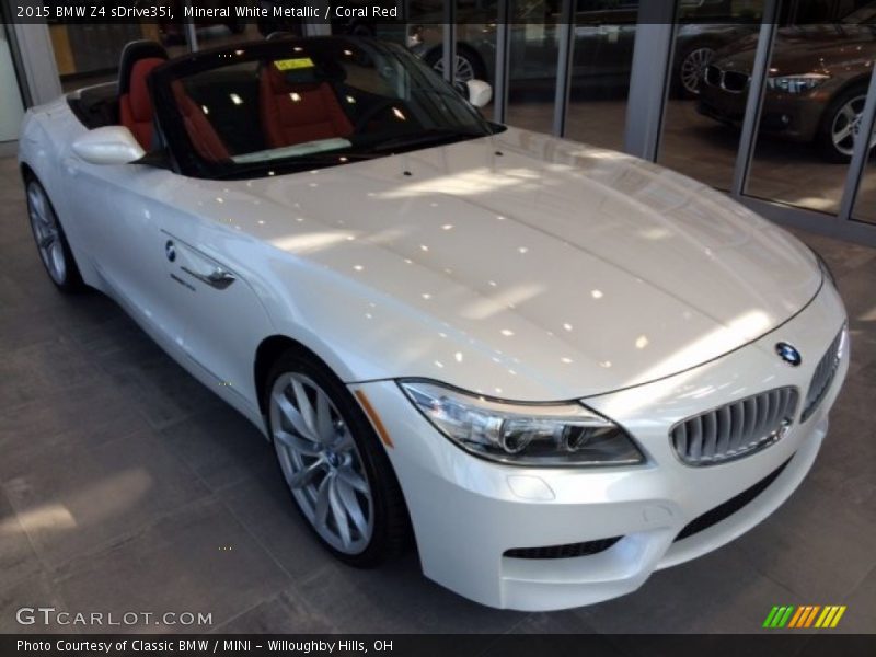 Mineral White Metallic / Coral Red 2015 BMW Z4 sDrive35i