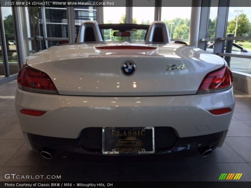Mineral White Metallic / Coral Red 2015 BMW Z4 sDrive35i