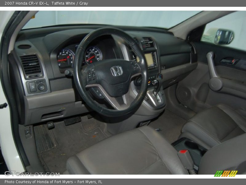 Taffeta White / Gray 2007 Honda CR-V EX-L