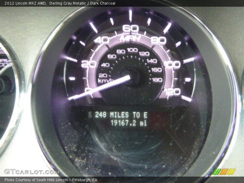 Sterling Gray Metallic / Dark Charcoal 2012 Lincoln MKZ AWD