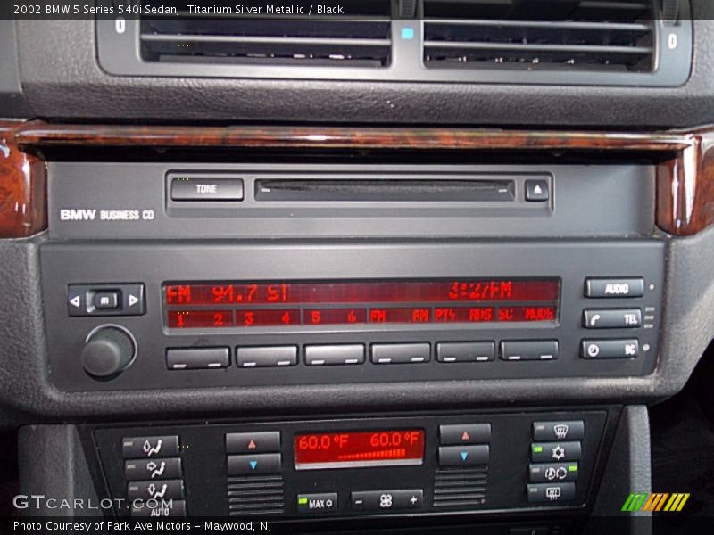 Titanium Silver Metallic / Black 2002 BMW 5 Series 540i Sedan