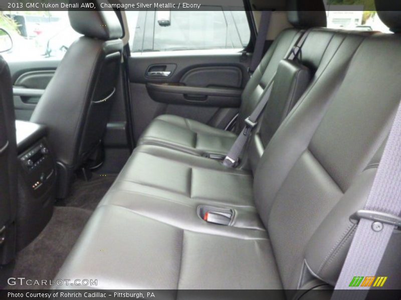 Champagne Silver Metallic / Ebony 2013 GMC Yukon Denali AWD