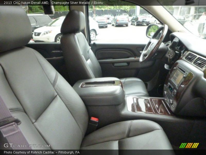 Champagne Silver Metallic / Ebony 2013 GMC Yukon Denali AWD