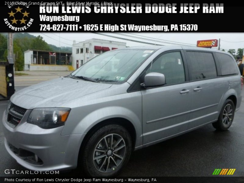 Billet Silver Metallic / Black 2015 Dodge Grand Caravan SXT