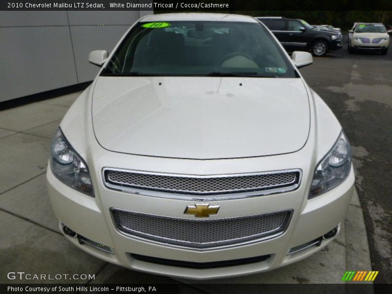 White Diamond Tricoat / Cocoa/Cashmere 2010 Chevrolet Malibu LTZ Sedan