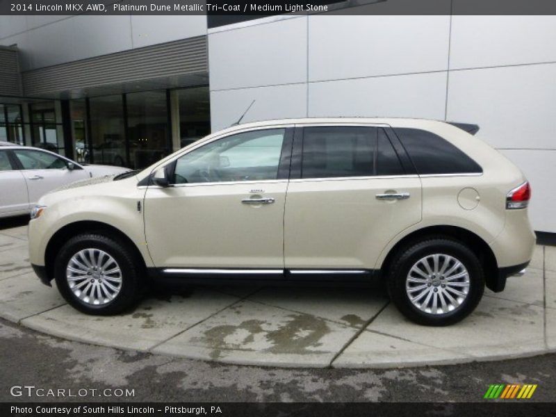 Platinum Dune Metallic Tri-Coat / Medium Light Stone 2014 Lincoln MKX AWD