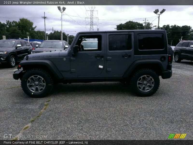 Anvil / Black 2015 Jeep Wrangler Unlimited Rubicon 4x4