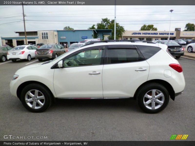 Glacier White Pearl / Beige 2010 Nissan Murano SL AWD