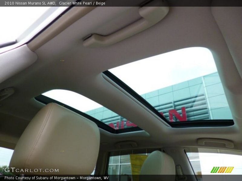 Glacier White Pearl / Beige 2010 Nissan Murano SL AWD