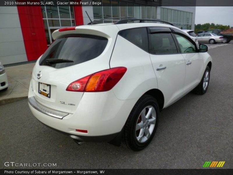 Glacier White Pearl / Beige 2010 Nissan Murano SL AWD