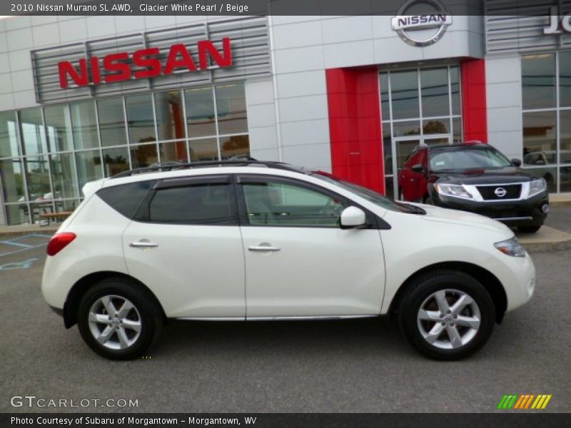 Glacier White Pearl / Beige 2010 Nissan Murano SL AWD