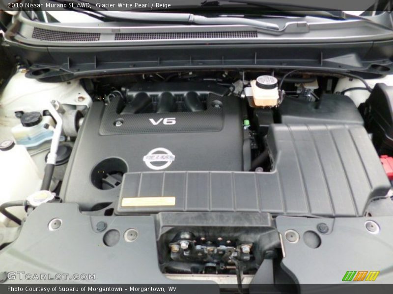 Glacier White Pearl / Beige 2010 Nissan Murano SL AWD