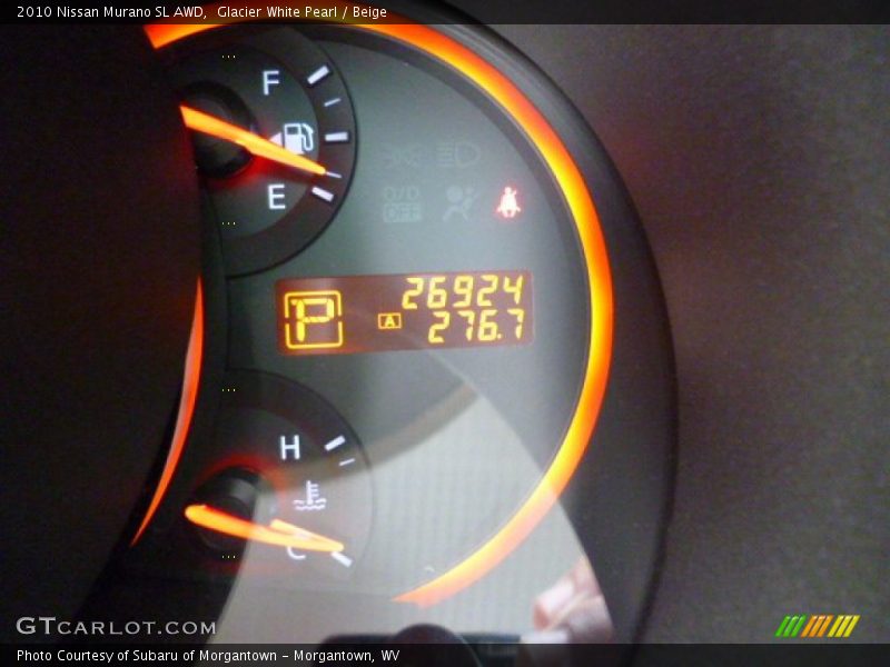 Glacier White Pearl / Beige 2010 Nissan Murano SL AWD