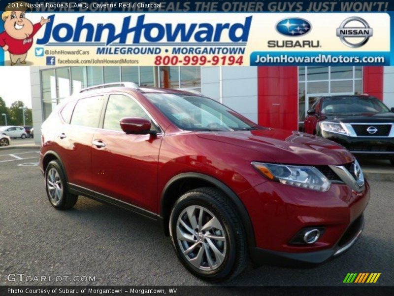 Cayenne Red / Charcoal 2014 Nissan Rogue SL AWD