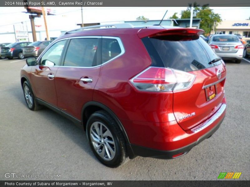 Cayenne Red / Charcoal 2014 Nissan Rogue SL AWD