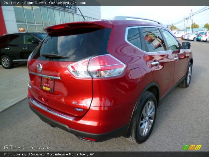 Cayenne Red / Charcoal 2014 Nissan Rogue SL AWD