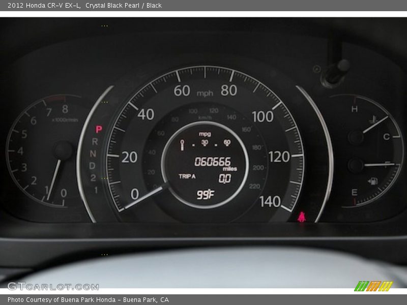 Crystal Black Pearl / Black 2012 Honda CR-V EX-L