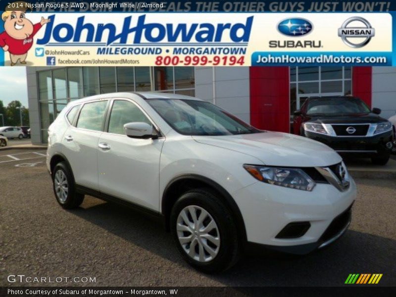 Moonlight White / Almond 2014 Nissan Rogue S AWD
