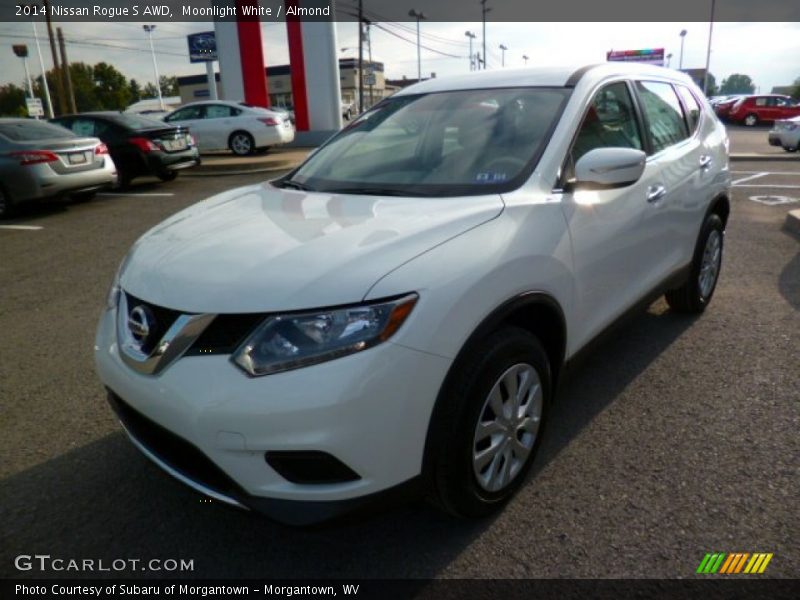 Moonlight White / Almond 2014 Nissan Rogue S AWD