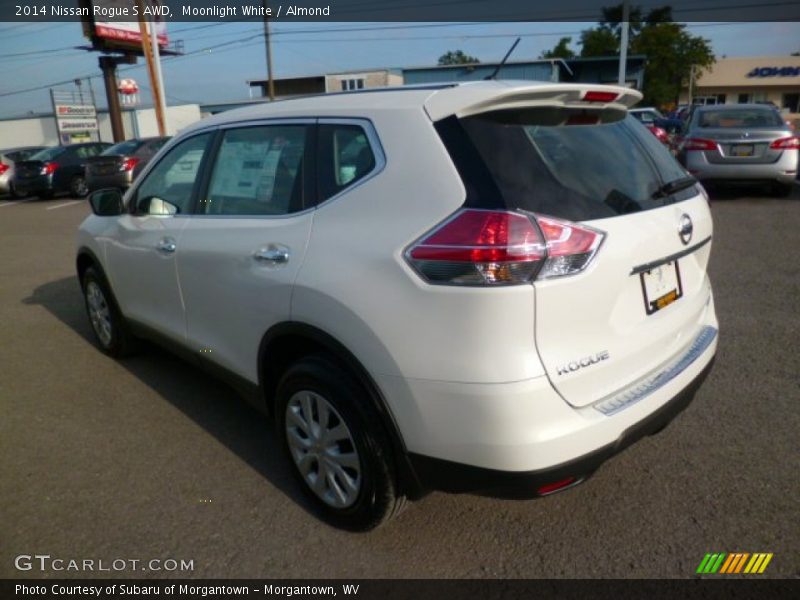 Moonlight White / Almond 2014 Nissan Rogue S AWD