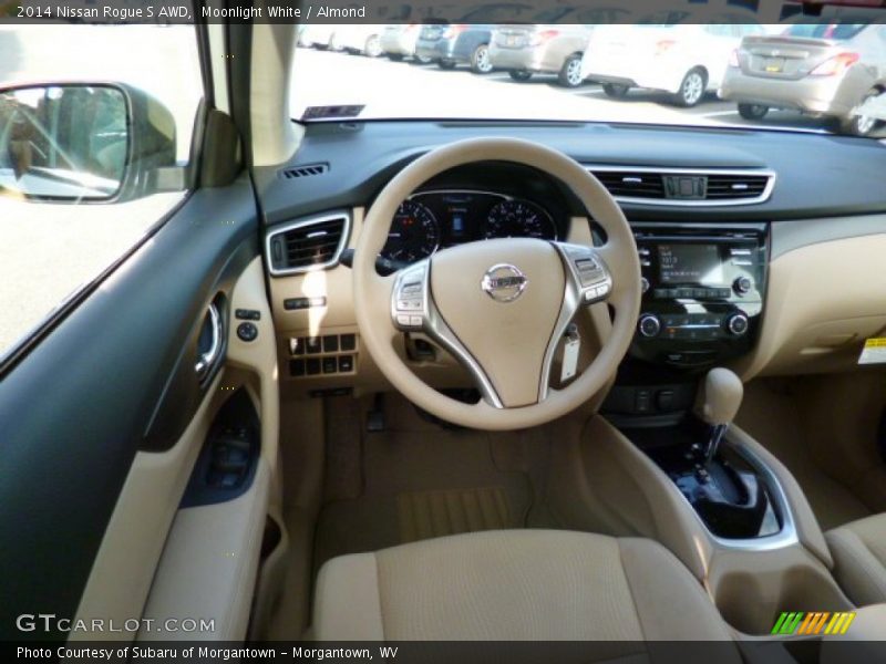 Moonlight White / Almond 2014 Nissan Rogue S AWD