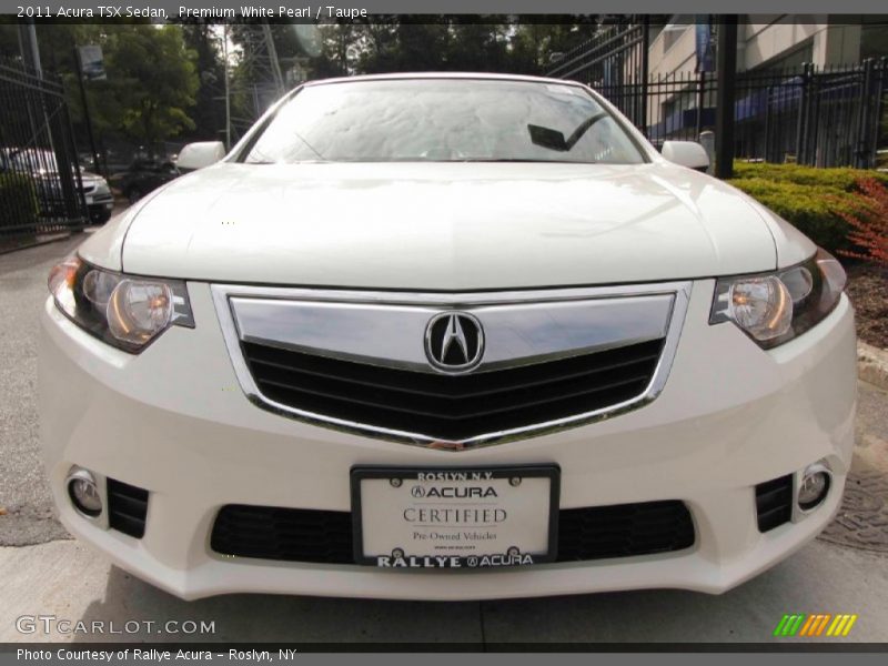 Premium White Pearl / Taupe 2011 Acura TSX Sedan