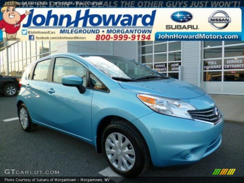 MorningSky Blue / Charcoal 2015 Nissan Versa Note S
