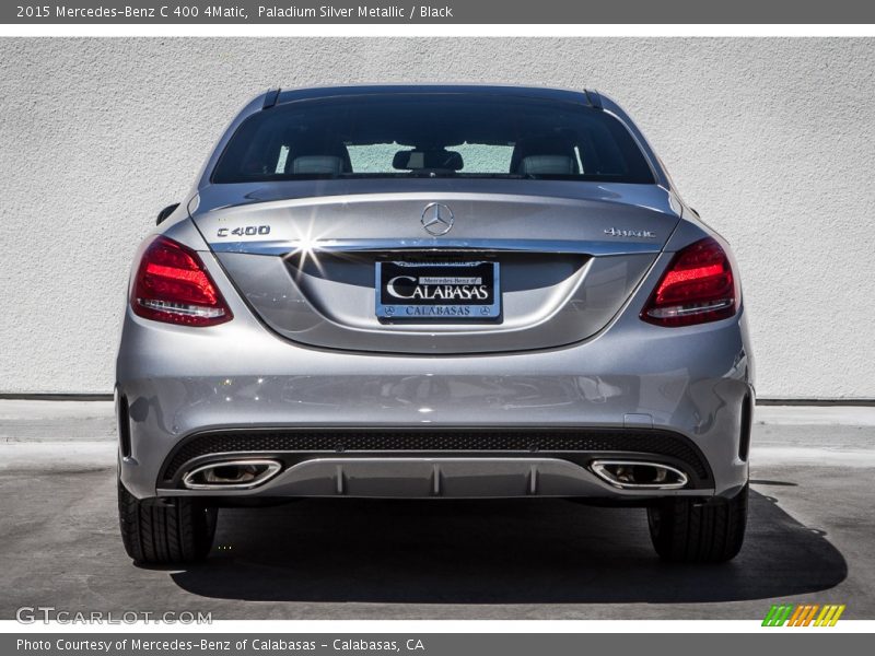 Paladium Silver Metallic / Black 2015 Mercedes-Benz C 400 4Matic