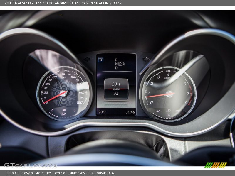 Paladium Silver Metallic / Black 2015 Mercedes-Benz C 400 4Matic